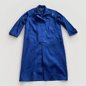 Vintage Swanndri New-Zealand Pure new Wool Coat Navy Blue Men Size 2XL Read*